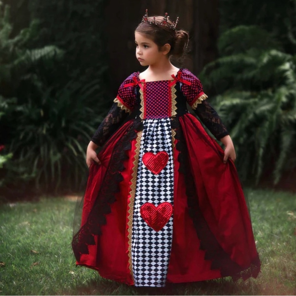 Elegant Red and Black Kids Dress